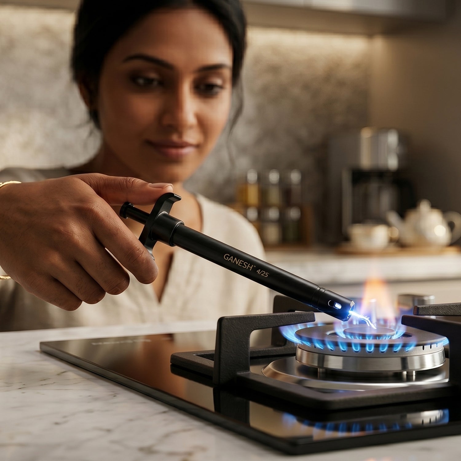 Ganesh Spark Gas Lighter Premium Kitchen Stove Ignition Lighter (1 Pc)